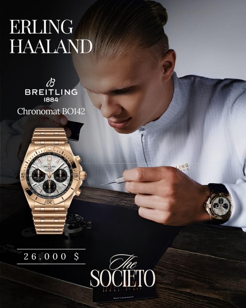 Erling Haaland Breitling Chronomat saat tercihi