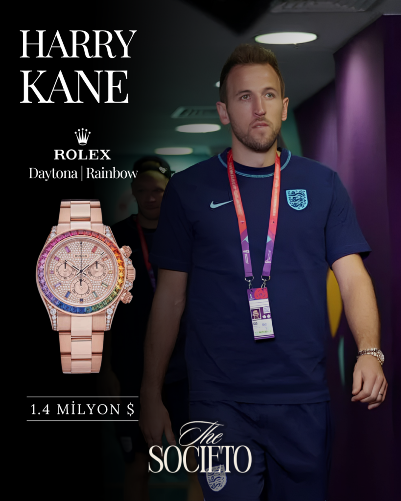 Harry Kane Rolex Daytona Rainbow saat tercihi